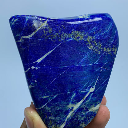 Lapis Lazuli Polished, 1512 Carat, Huge Lapis, Royal Blue, Afghan Lapis, Freeform Stone, Polished Crystal, Golden Pyrite, Decor Mineral, Third Eye Chakra