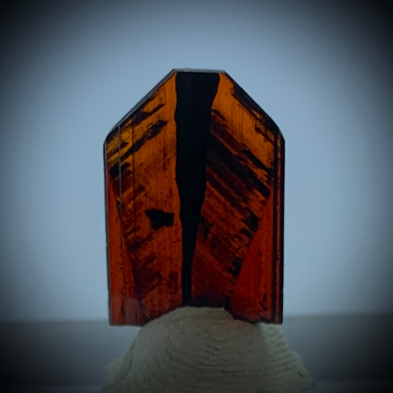 Brookite Crystal, 1.85 Carat, Red Brookite, Perfect Termination, Pakistan Crystal, Rare Mineral, Flawless Crystal,  Collector Specimen, Terminated Crystal