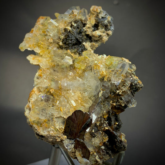 Brookite Crystal, Quartz Cluster, 345 Carats, Rare Mineral, Pakistan Mineral, Brookite on Quartz, Collector Specimen, High Energy, Investment Stone, Mineral Association, Crystal Dimensions, Natural Specimen