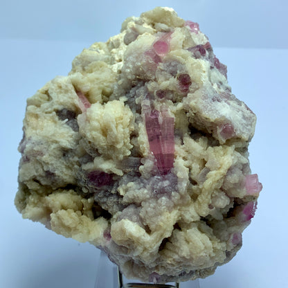 Rubellite Tourmaline, Pink Tourmaline, Lepidolite Matrix, 900g Mineral, Tourmaline Cluster, Heart Chakra, Raw Crystal, Purple Lepidolite, Collector Specimen, Rubellite Display