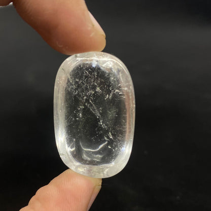 Natural Clear Quartz Polished Cabochon 80 Carats – Handmade from Pakistan