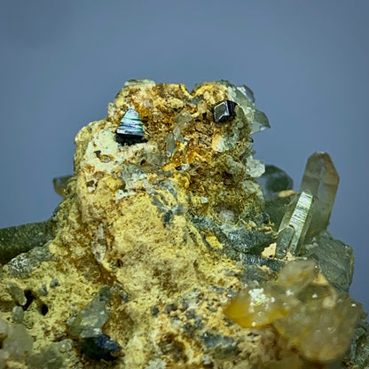 Anatase Crystal, Rare Mineral, Chlorite Quartz, Pakistan Mineral, Balochistan, Collector Specimen, Aesthetic Cluster, Chlorite Inclusion, High Luster, Anatase Specimen