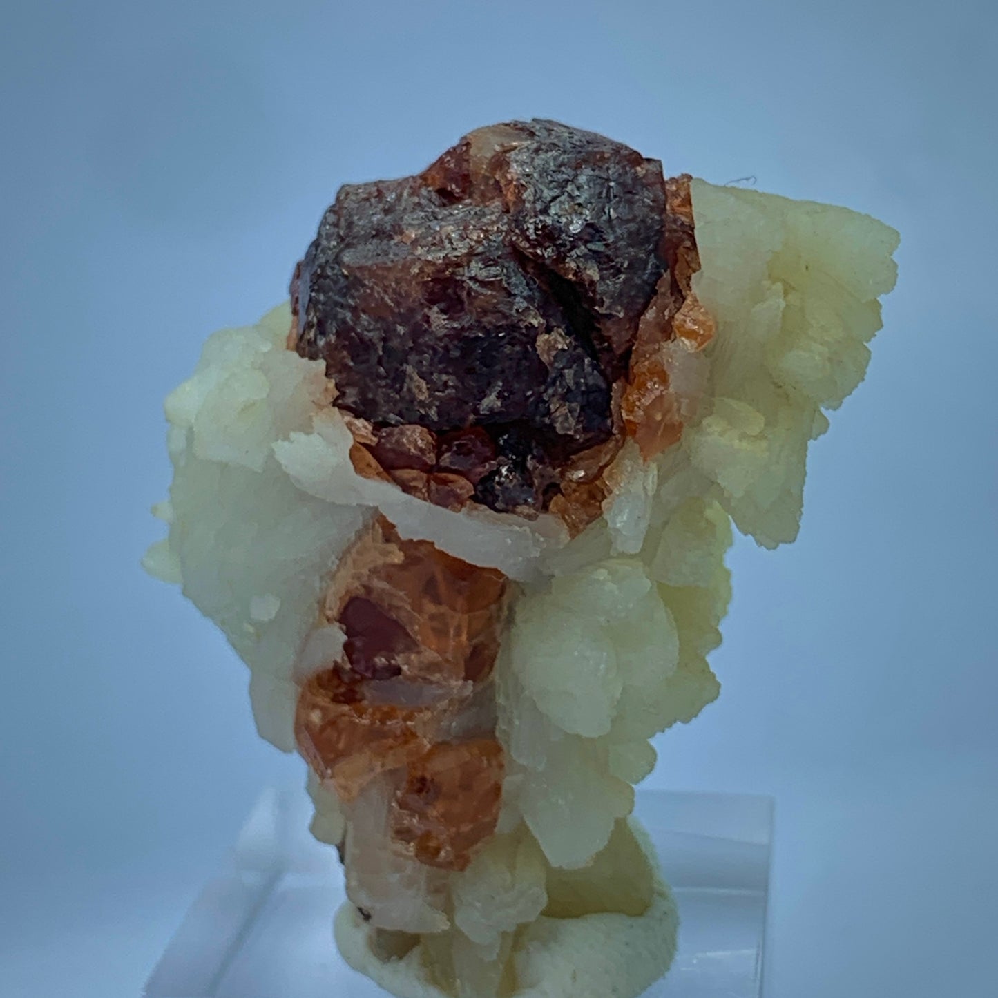 Rhodolite Garnet, Garnet Crystals, 215 Carats, Mushroom Crystal, Feldspar Matrix, Pakistan Mineral, Pink Garnet, Collector Specimen, Aesthetic Cluster, Heart Chakra, Pegmatite Mineral, Unique Mineral, Crystal Dimensions
