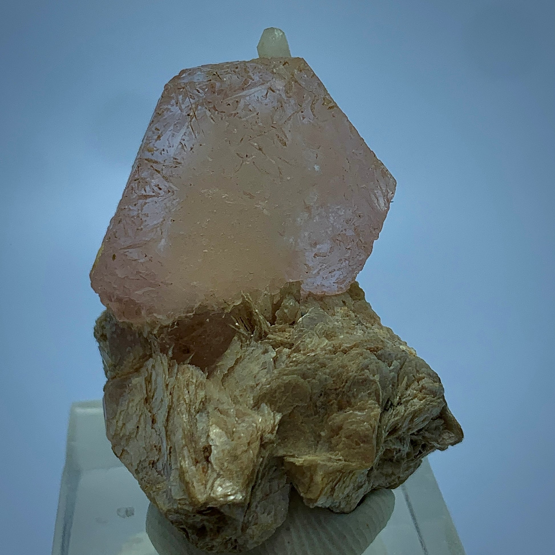 Morganite Crystal, Etched Morganite, Beryl Crystal, Muscovite Matrix, Calcite on Morganite, Pink Beryl, Rare Mineral, Collector Specimen, Crystal Cluster, Heart Chakra