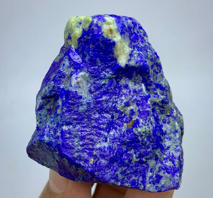 Raw Lapis lazuli crystal specimen with deep blue and white marbled patterns