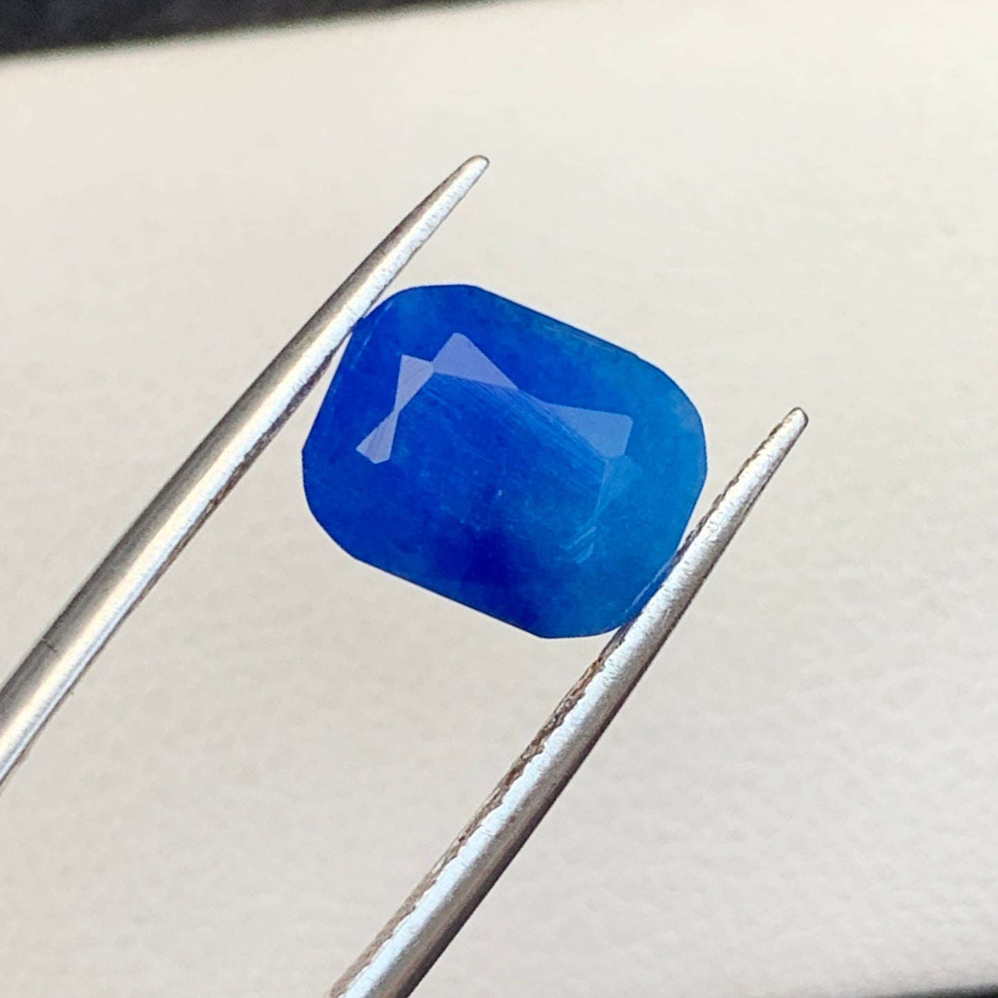 Hauyne Gemstone, Haüynite, Vivid Blue Gemstone, 3 Carat, Cushion Cut, Fluorescent Gemstone, Rare Loose Stone, Blue Gemstone, Collector Gem, Natural Hauyne, Investment Stone
