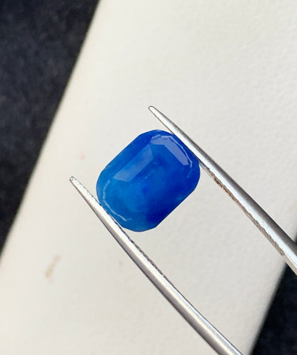 Hauyne Gemstone, Haüynite, Vivid Blue Gemstone, 3 Carat, Cushion Cut, Fluorescent Gemstone, Rare Loose Stone, Blue Gemstone, Collector Gem, Natural Hauyne, Investment Stone