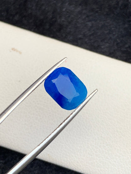Hauyne Gemstone, Haüynite, Vivid Blue Gemstone, 3 Carat, Cushion Cut, Fluorescent Gemstone, Rare Loose Stone, Blue Gemstone, Collector Gem, Natural Hauyne, Investment Stone