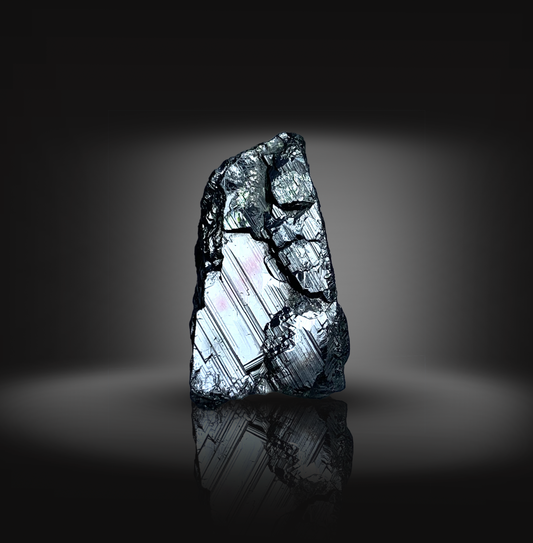 Hematite Crystal, Metallic Luster, 17.9 Carats, 3.58 Grams, Pakistan Mineral, Root Chakra, Grounding Stone, $\text{Fe}_2\text{O}_3$, Collector Specimen, Miniature Specimen, Iron Ore, Healing Crystal, Hematite