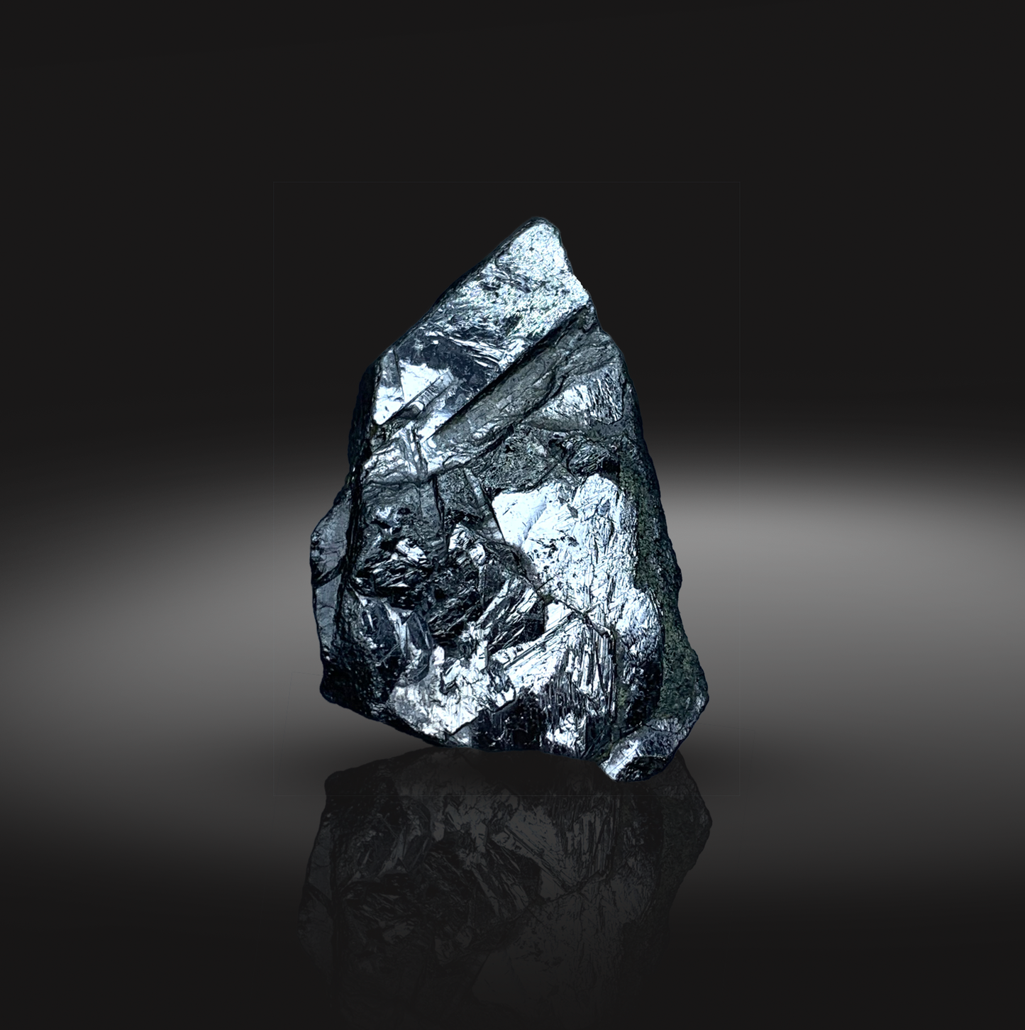 Hematite Crystal, Metallic Luster, 49 Carats, 9.8 Grams, Pakistan Mineral, Root Chakra, Grounding Stone, $\text{Fe}_2\text{O}_3$, Collector Specimen, Miniature Specimen, Iron Ore, Healing Crystal, Hematite