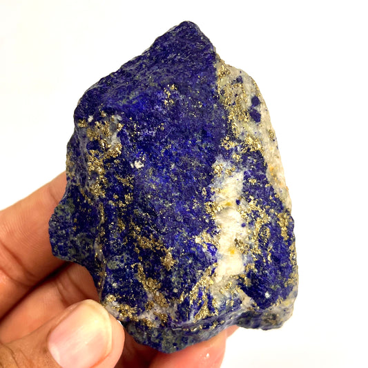 Lapis Lazuli, Lazurite, Afghanistan Minerals, 302g, Rough Mineral, Raw Lapis, Pyrite Inclusions, Natural Specimen, Cabinet Display, Dogtooth Habit, Structural Specime