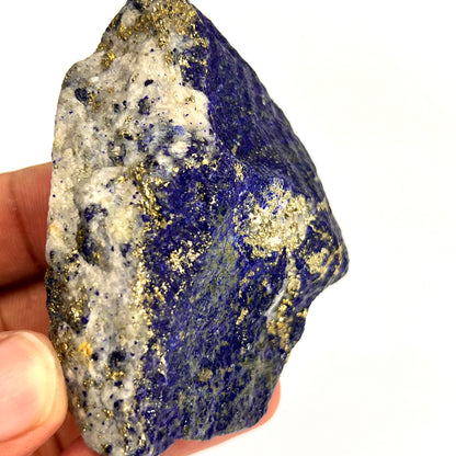 Lapis Lazuli, Lazurite, Afghanistan Minerals, Rough Mineral, Raw Lapis, Pyrite Inclusions, Natural Specimen, Cabinet Display, Dogtooth Habit, Structural Specime