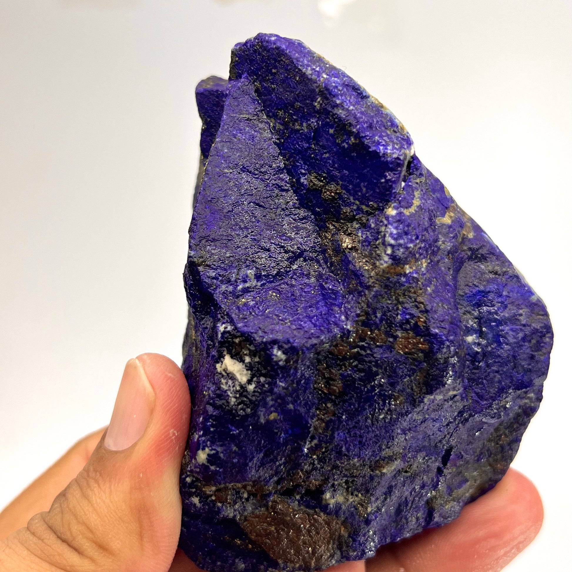 Lapis Lazuli, Lazurite, Afghanistan Minerals, Rough Mineral, Raw Lapis, Pyrite Inclusions, Natural Specimen, Cabinet Display, Dogtooth Habit, Structural Specime