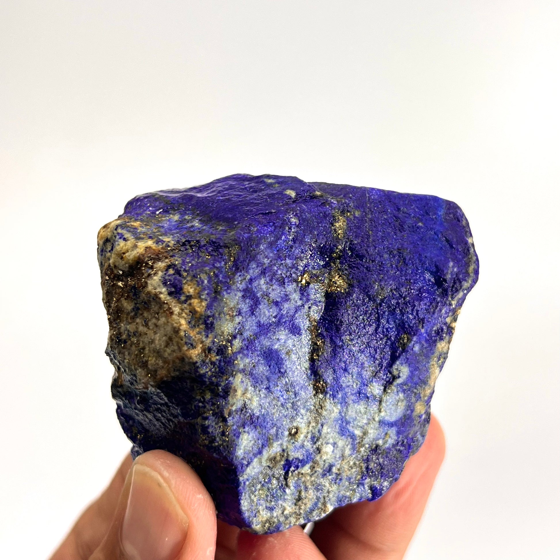 Lapis Lazuli, Lazurite, Afghanistan Minerals, Rough Mineral, Raw Lapis, Pyrite Inclusions, Natural Specimen, Cabinet Display, Dogtooth Habit, Structural Specime