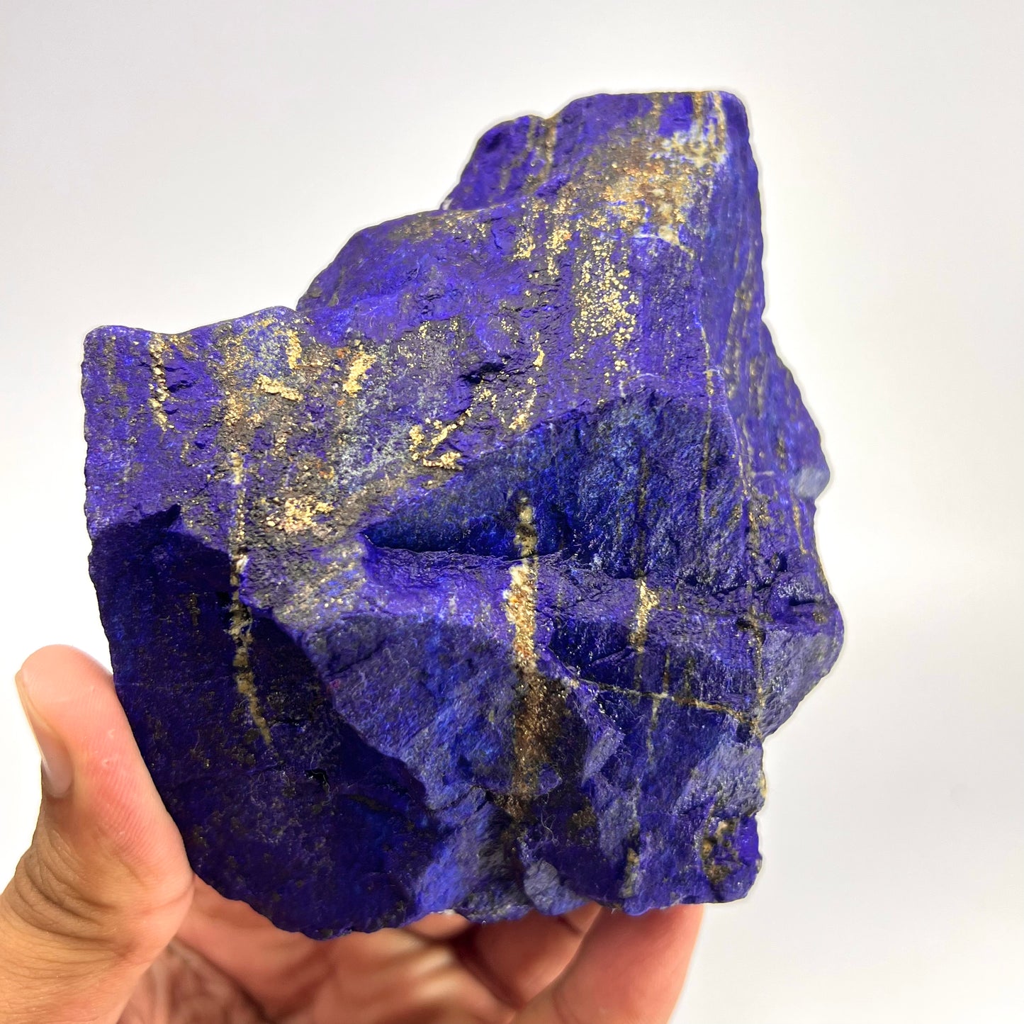 Lapis Lazuli, Lazurite, Afghanistan Minerals, Rough Mineral, Raw Lapis, Pyrite Inclusions, Natural Specimen, Cabinet Display, Dogtooth Habit, Structural Specime