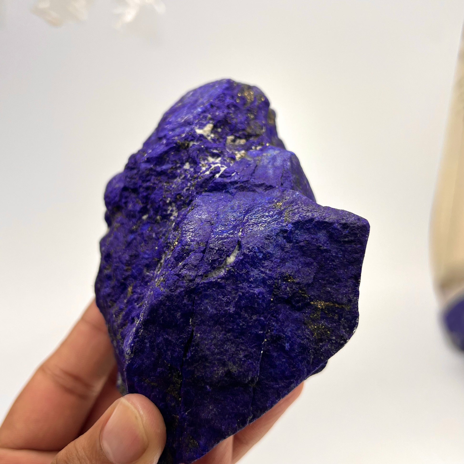 Lapis Lazuli, Lazurite, Afghanistan Minerals, Rough Mineral, Raw Lapis, Pyrite Inclusions, Natural Specimen, Cabinet Display, Dogtooth Habit, Structural Specime