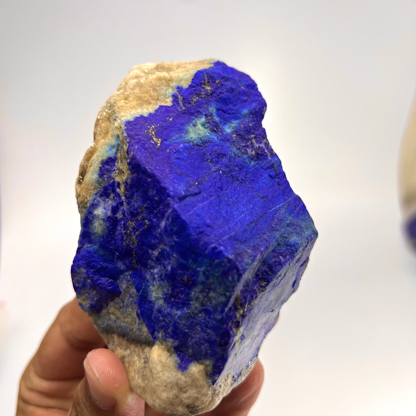 Lapis Lazuli, Lazurite, Afghanistan Minerals, Rough Mineral, Raw Lapis, Pyrite Inclusions, Natural Specimen, Cabinet Display, Dogtooth Habit, Structural Specime