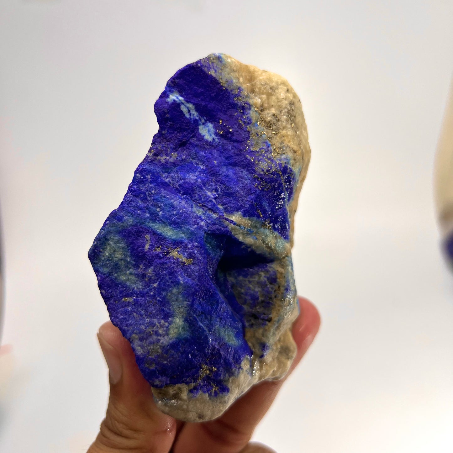 Lapis Lazuli, Lazurite, Afghanistan Minerals, Rough Mineral, Raw Lapis, Pyrite Inclusions, Natural Specimen, Cabinet Display, Dogtooth Habit, Structural Specime
