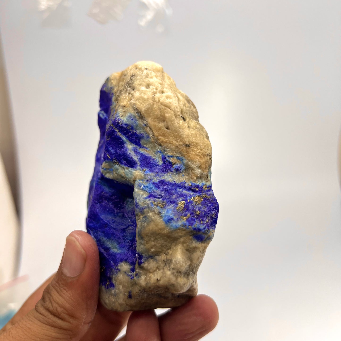 Lapis Lazuli, Lazurite, Afghanistan Minerals, Rough Mineral, Raw Lapis, Pyrite Inclusions, Natural Specimen, Cabinet Display, Dogtooth Habit, Structural Specime