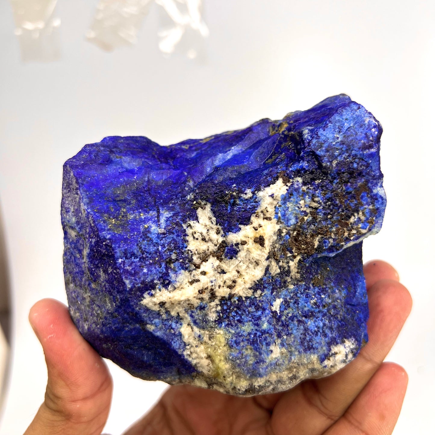 Lapis Lazuli, Lazurite, Afghanistan Minerals, Rough Mineral, Raw Lapis, Pyrite Inclusions, Natural Specimen, Cabinet Display