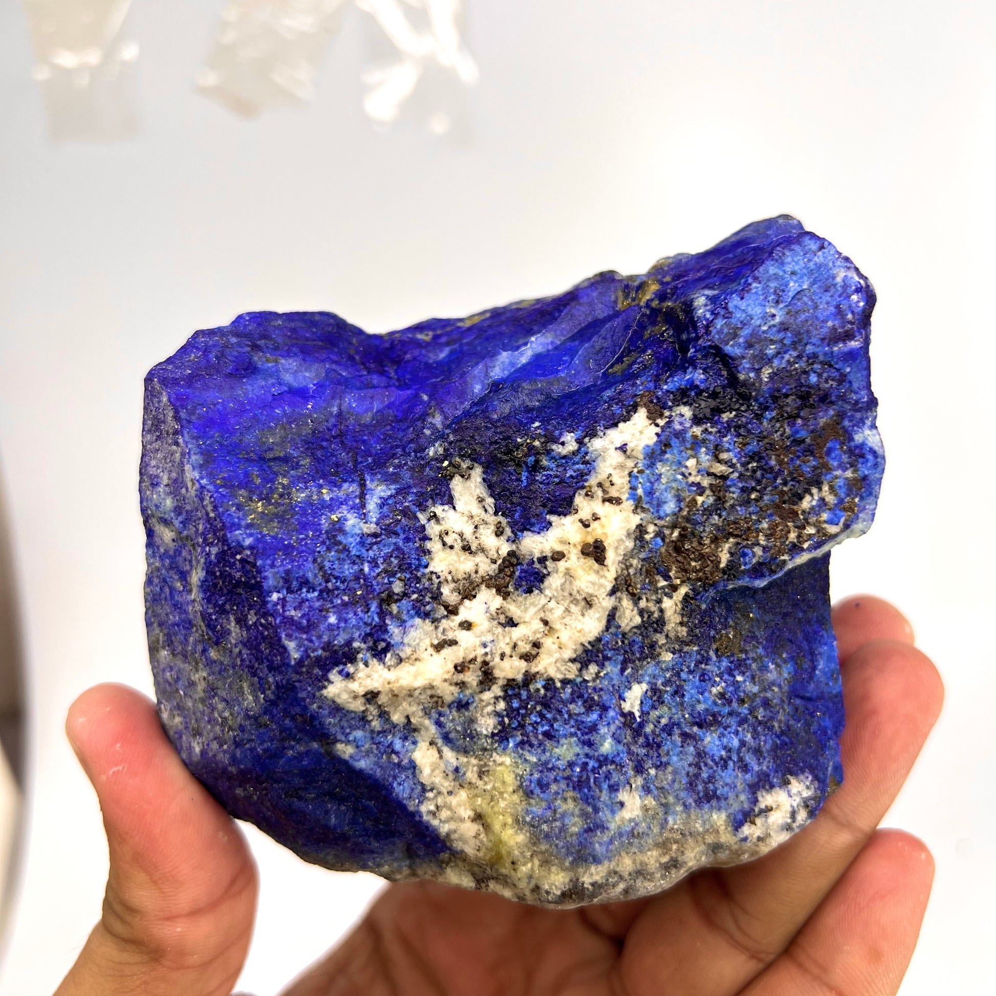 Lapis Lazuli, Lazurite, Afghanistan Minerals, Rough Mineral, Raw Lapis, Pyrite Inclusions, Natural Specimen, Cabinet Display