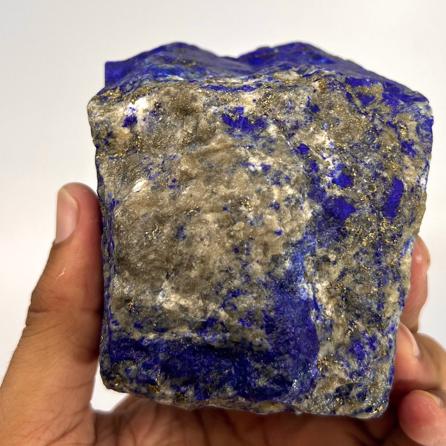 Lapis Lazuli, Lazurite, Afghanistan Minerals, Rough Mineral, Raw Lapis, Pyrite Inclusions, Natural Specimen, Cabinet Display