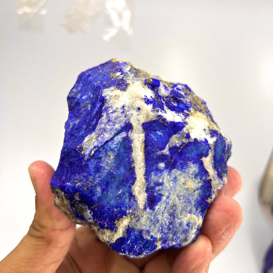 Lapis Lazuli, Lazurite, Afghanistan Minerals, Rough Mineral, Raw Lapis, Pyrite Inclusions, Natural Specimen, Cabinet Display
