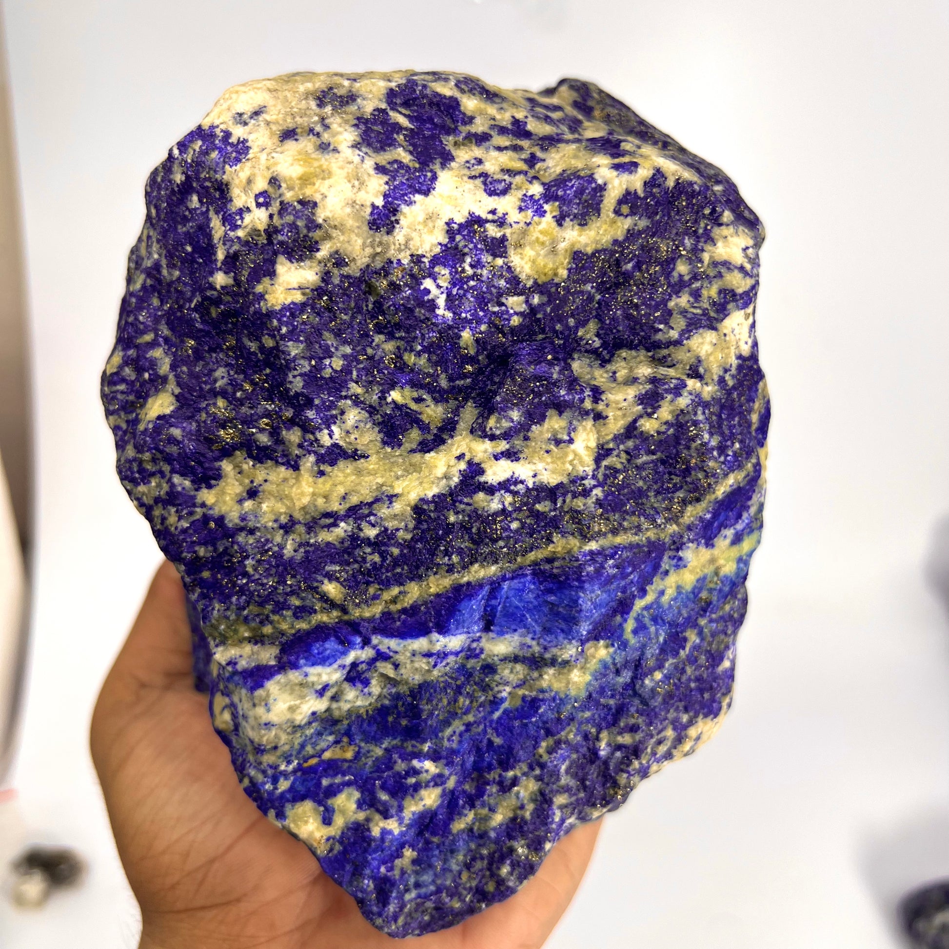 Lapis Lazuli, Lazurite, Afghanistan Minerals, 366g, Rough Mineral, Raw Lapis, Pyrite Inclusions, Natural Specimen, Cabinet Display