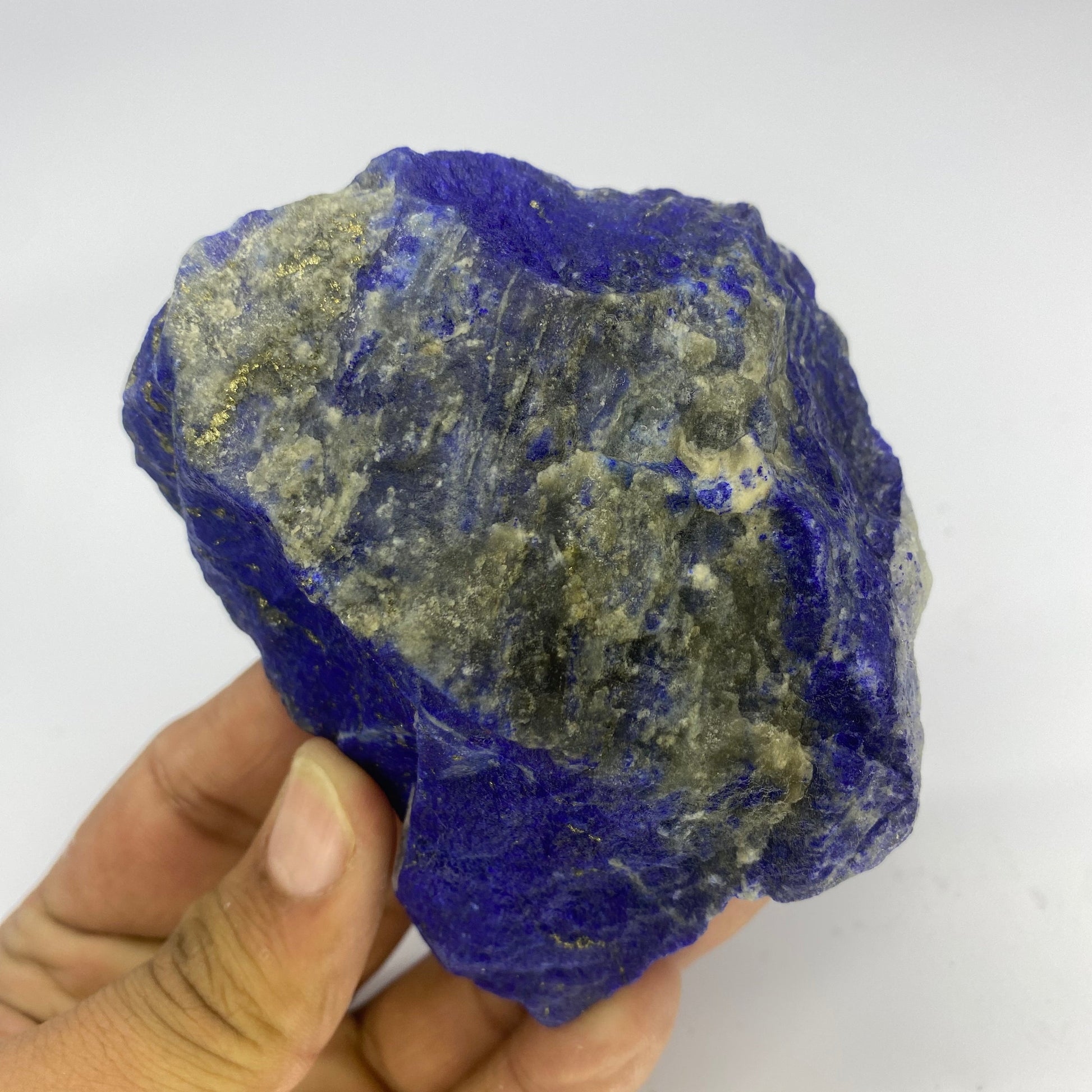 Lapis Lazuli, Lazurite, Afghanistan Minerals, 376g, Rough Gemstone, Royal Blue Lapis, Pyrite Inclusions, Lapidary Rough, Cabinet Specimen