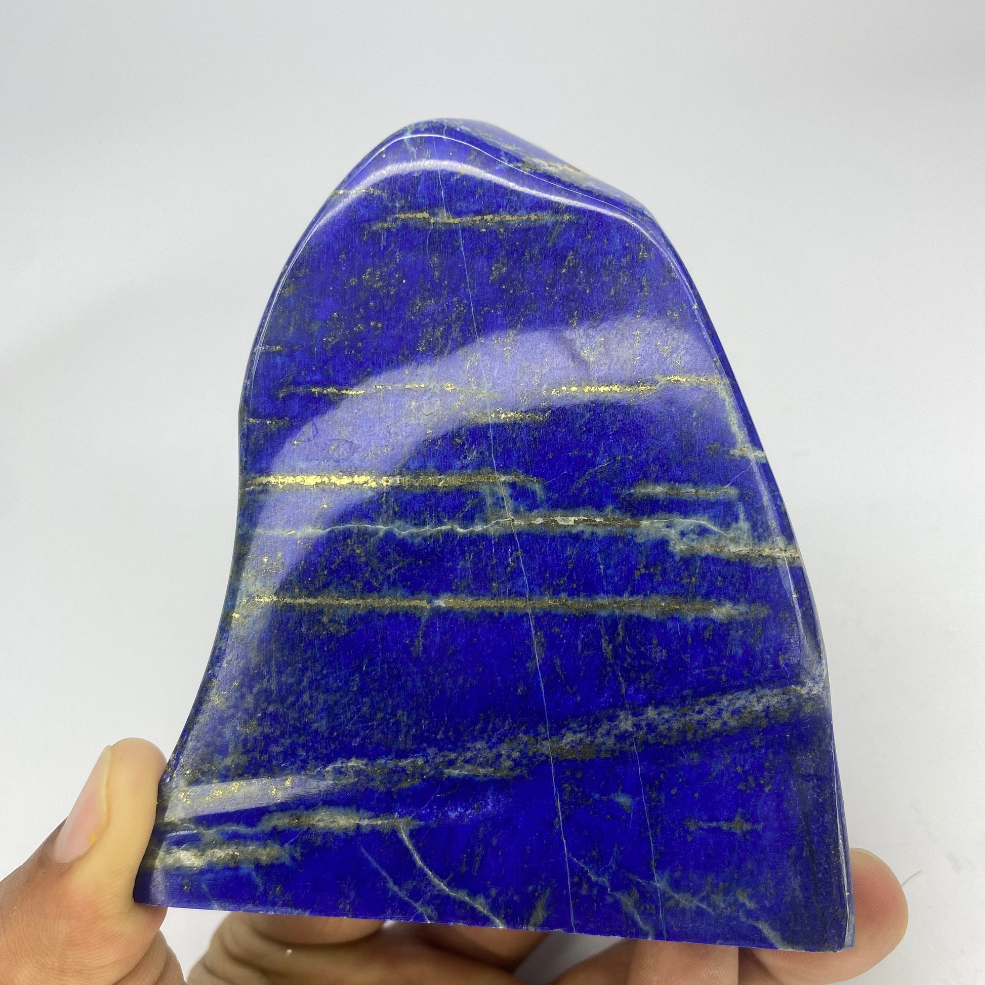 Lapis Lazuli, Lazurite, Afghanistan Minerals, Polished Gemstone, Royal Blue Lapis, Pyrite Inclusions, Freeform Lapis, Display Specimen