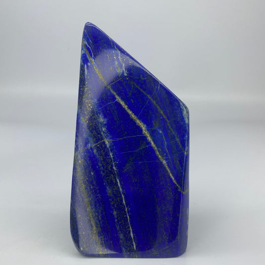 Lapis Lazuli, Lazurite, Afghanistan Minerals, 600g, Polished Gemstone, Royal Blue Lapis, Pyrite Inclusions, Freeform Lapis, Display Specimen