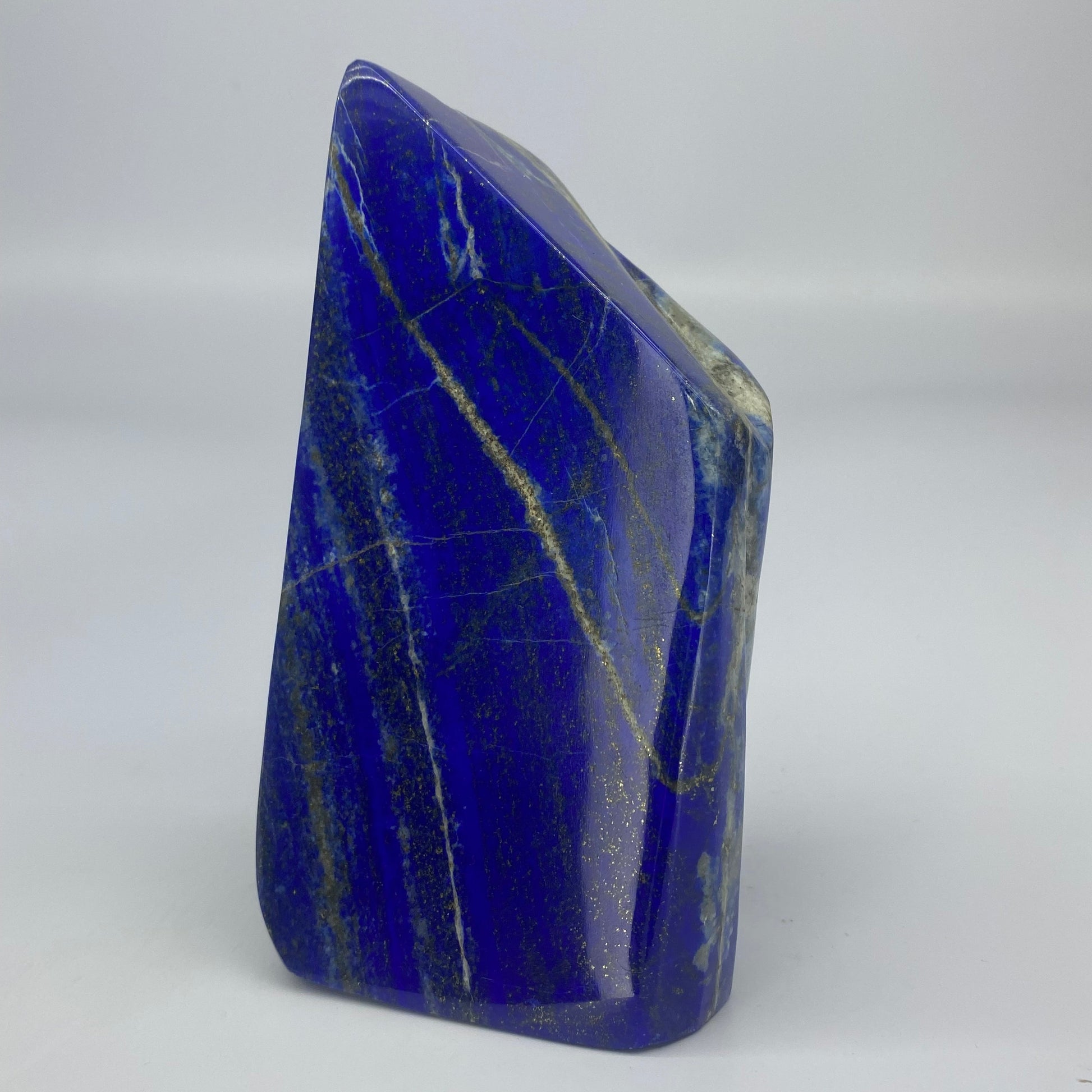 Lapis Lazuli, Lazurite, Afghanistan Minerals, 600g, Polished Gemstone, Royal Blue Lapis, Pyrite Inclusions, Freeform Lapis, Display Specimen
