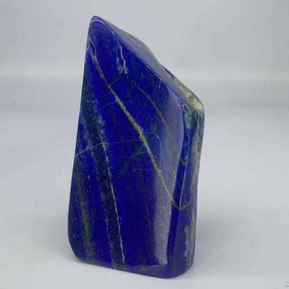 Lapis Lazuli, Lazurite, Afghanistan Minerals, 600g, Polished Gemstone, Royal Blue Lapis, Pyrite Inclusions, Freeform Lapis, Display Specimen