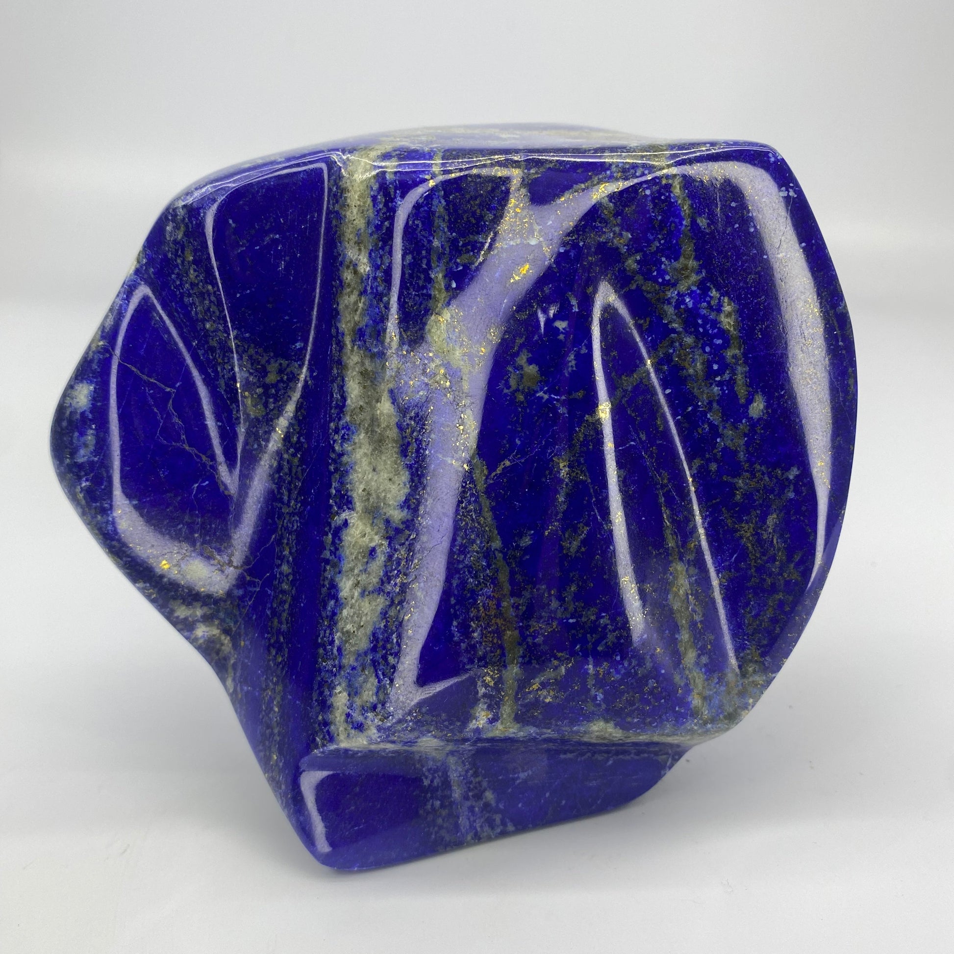 Lapis Lazuli, Lazurite, Afghanistan Minerals,  Polished Gemstone, Royal Blue Lapis, Pyrite Inclusions, Freeform Lapis, Display Specimen