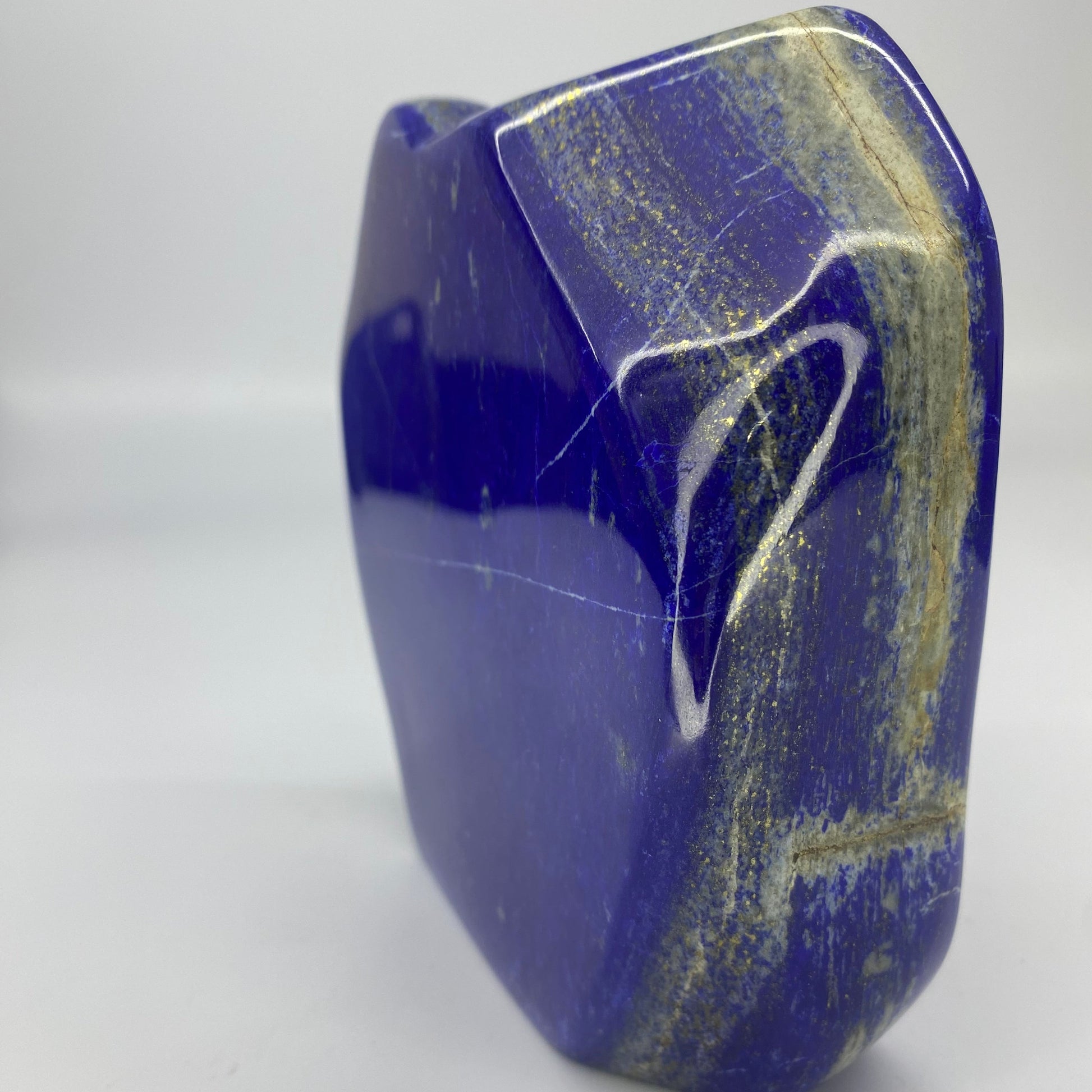 Lapis Lazuli, Lazurite, Afghanistan Minerals, Polished Gemstone, Royal Blue Lapis, Pyrite Inclusions, Freeform Lapis, Display Specimen
