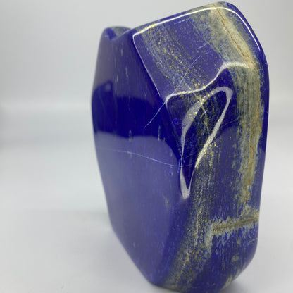 Lapis Lazuli, Lazurite, Afghanistan Minerals, Polished Gemstone, Royal Blue Lapis, Pyrite Inclusions, Freeform Lapis, Display Specimen