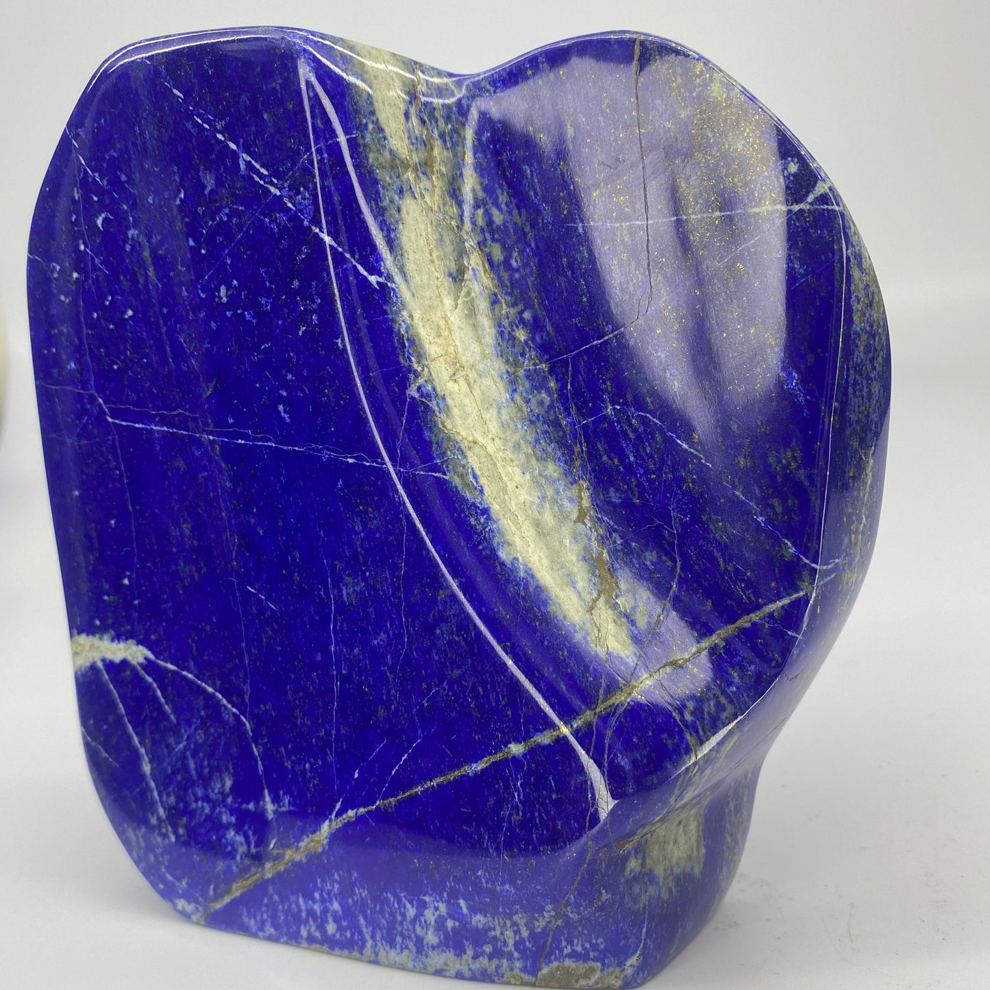 Lapis Lazuli, Lazurite, Afghanistan Minerals, Polished Gemstone, Royal Blue Lapis, Pyrite Inclusions, Freeform Lapis, Display Specimen