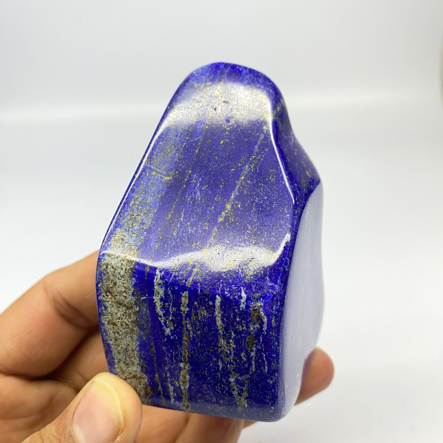 Lapis Lazuli, Lazurite, Afghanistan Minerals, Polished Gemstone, Royal Blue Lapis, Pyrite Inclusions, Freeform Lapis, Display Specimen
