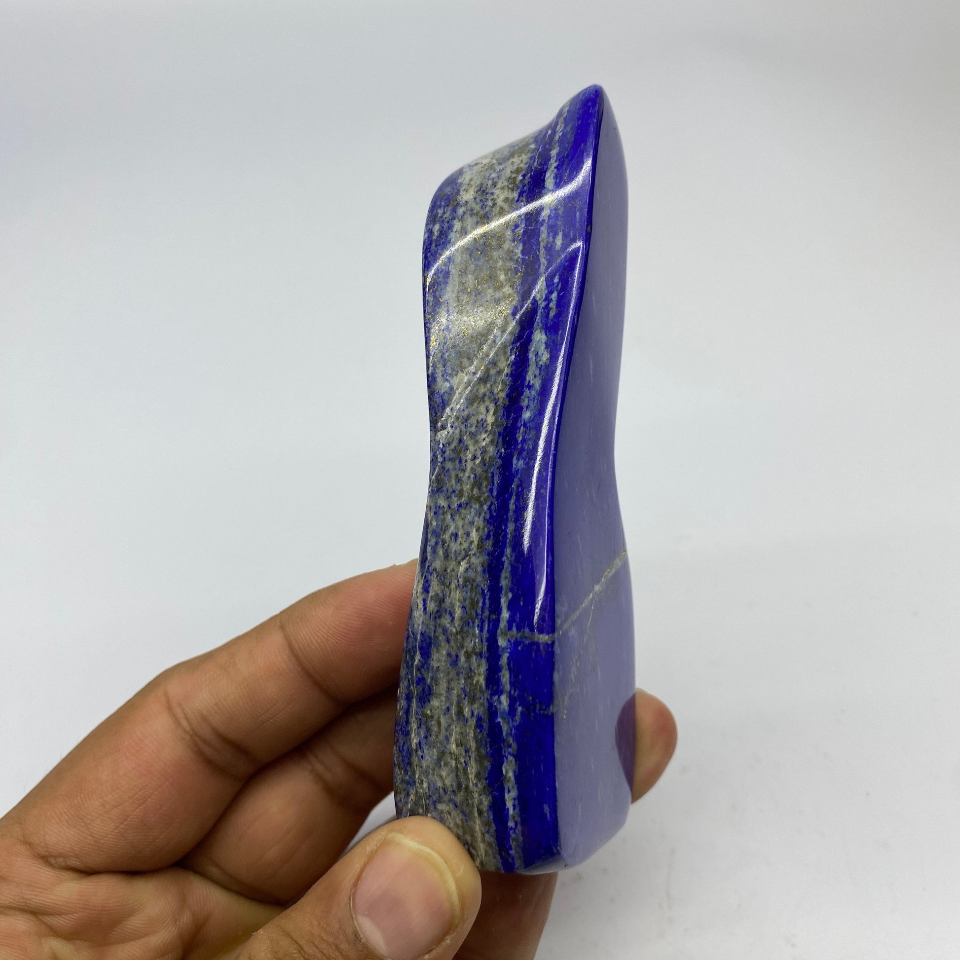 Lapis Lazuli, Lazurite, Afghanistan Minerals, Polished Gemstone, Royal Blue Lapis, Pyrite Inclusions, Freeform Lapis, Display Specimen