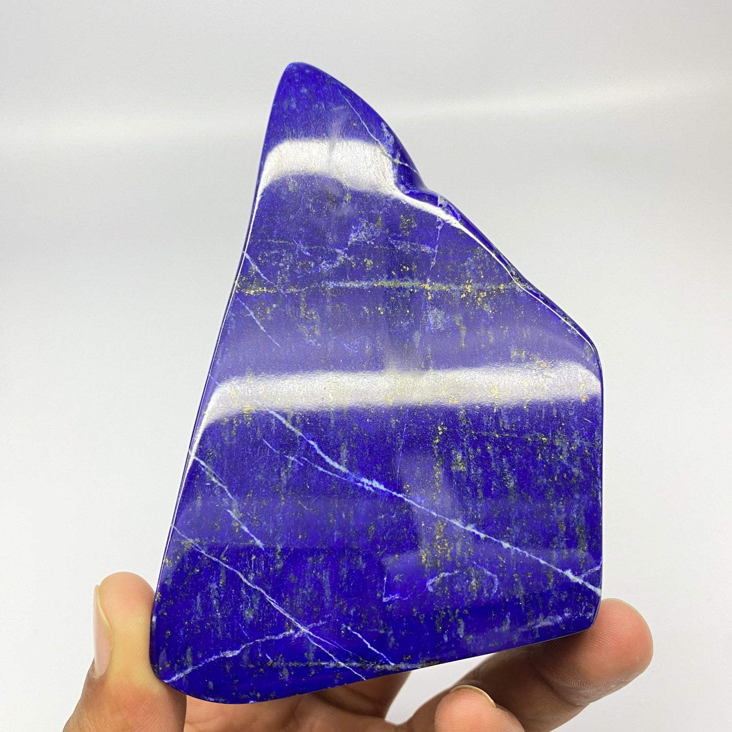 Lapis Lazuli, Lazurite, Afghanistan Minerals, Polished Gemstone, Royal Blue Lapis, Pyrite Inclusions, Freeform Lapis, Display Specimen