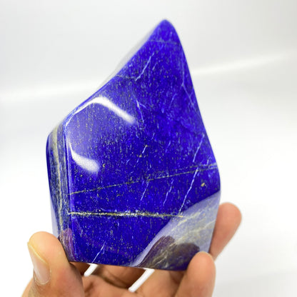 Lapis Lazuli, Lazurite, Afghanistan Minerals, Polished Gemstone, Royal Blue Lapis, Pyrite Inclusions, Freeform Lapis, Display Specimen