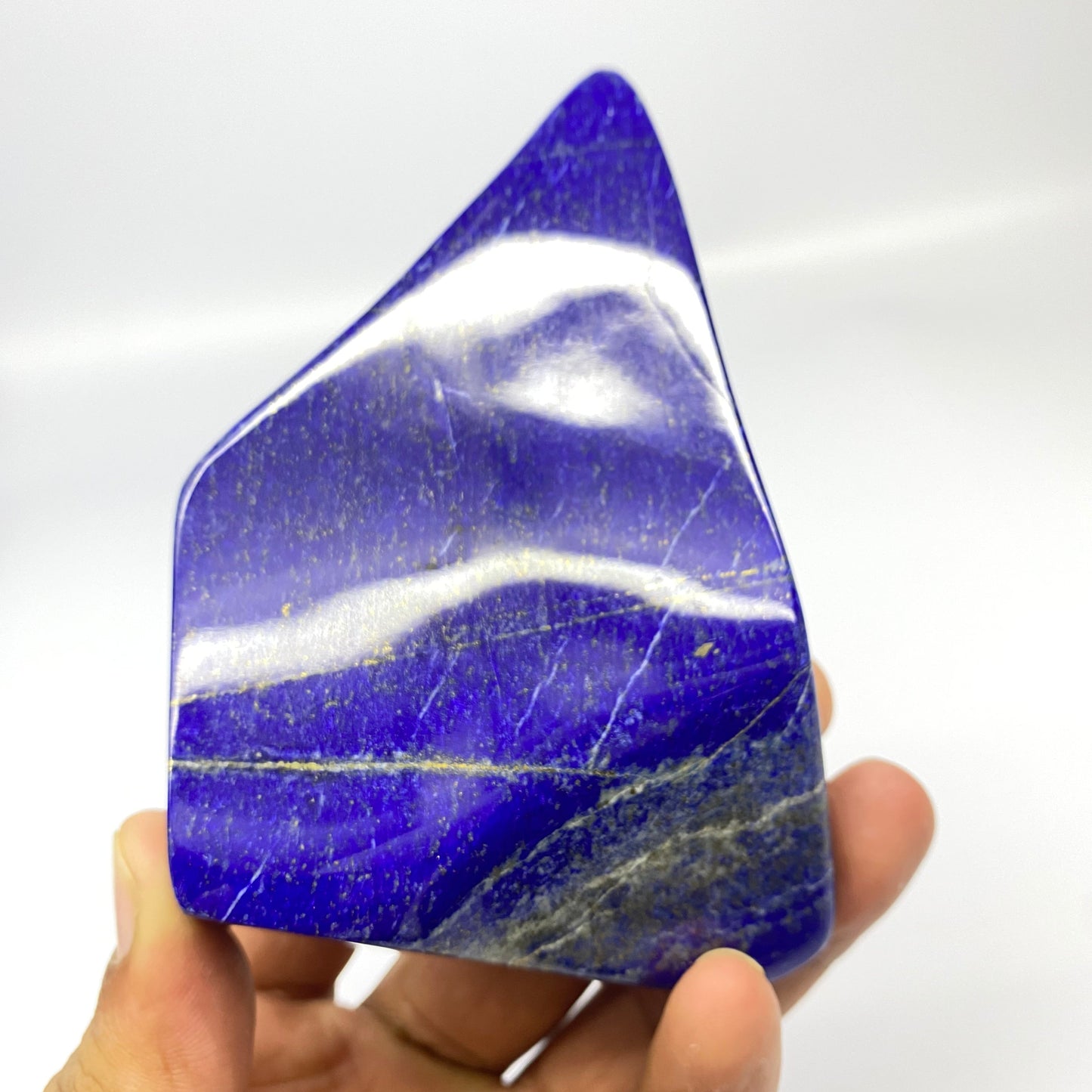 Lapis Lazuli, Lazurite, Afghanistan Minerals, Polished Gemstone, Royal Blue Lapis, Pyrite Inclusions, Freeform Lapis, Display Specimen