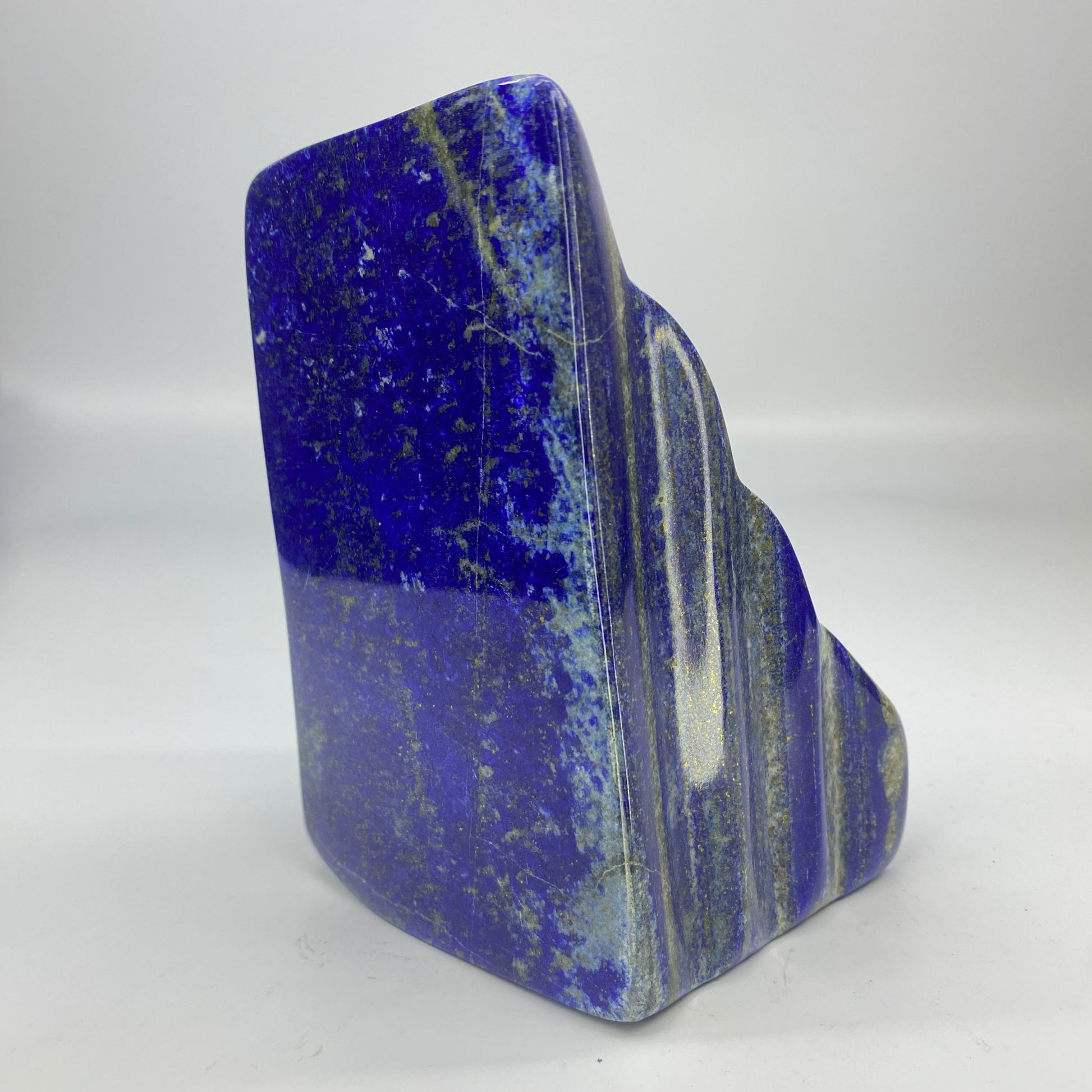 Lapis Lazuli, Lazurite, Afghanistan Minerals, Polished Gemstone, Royal Blue Lapis, Pyrite Inclusions, Freeform Lapis, Display Specimen