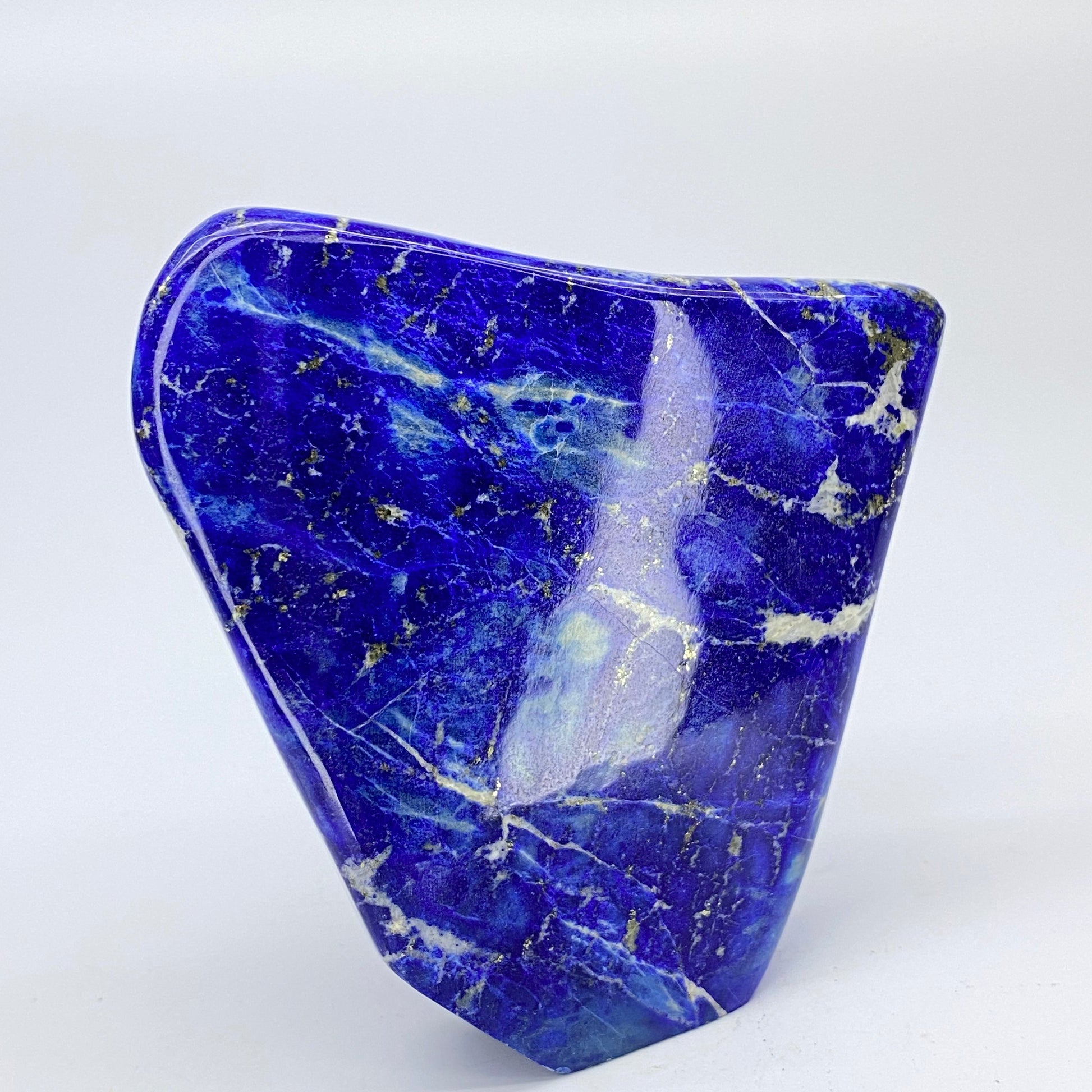Lapis Lazuli, Lazurite, Afghanistan Minerals, Polished Gemstone, Royal Blue Lapis, Pyrite Inclusions, Freeform Lapis, Display Specimen