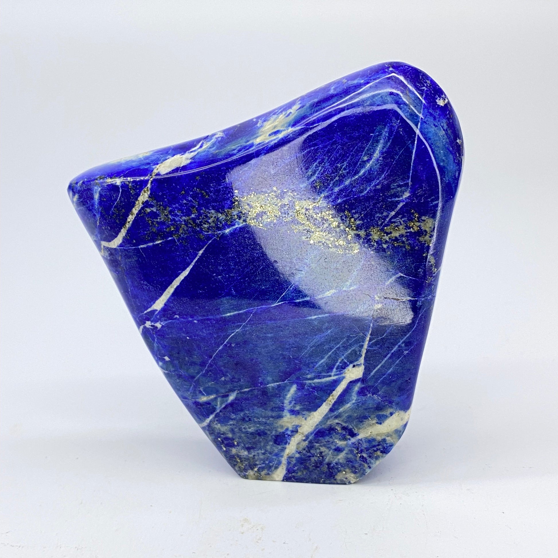 Lapis Lazuli, Lazurite, Afghanistan Minerals, Polished Gemstone, Royal Blue Lapis, Pyrite Inclusions, Freeform Lapis, Display Specimen