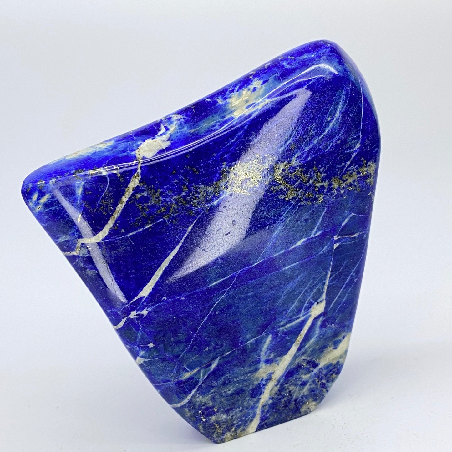 Lapis Lazuli, Lazurite, Afghanistan Minerals, Polished Gemstone, Royal Blue Lapis, Pyrite Inclusions, Freeform Lapis, Display Specimen