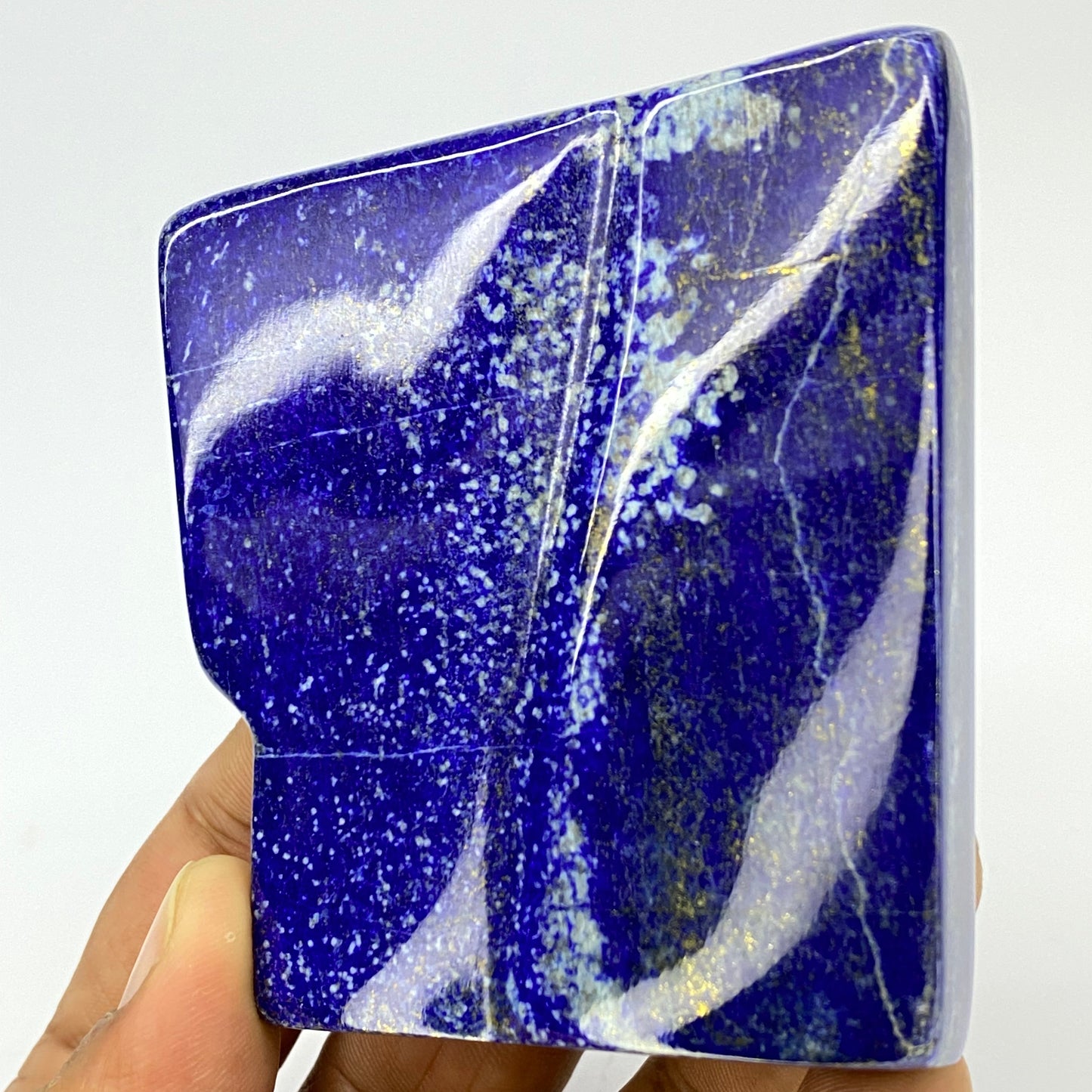 Lapis Lazuli, Lazurite, Afghanistan Minerals, Polished Gemstone, Royal Blue Lapis, Pyrite Inclusions, Freeform Lapis, Display Specimen