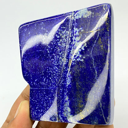 Lapis Lazuli, Lazurite, Afghanistan Minerals, Polished Gemstone, Royal Blue Lapis, Pyrite Inclusions, Freeform Lapis, Display Specimen