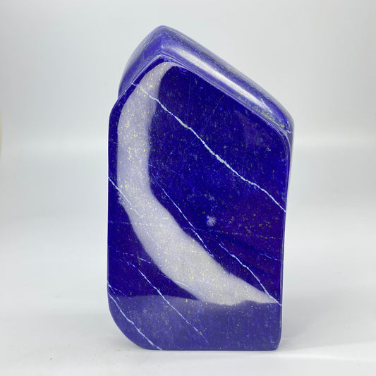 Lapis Lazuli, Lazurite, Afghanistan Minerals, 900g, Polished Lapis, Freeform Lapis, Royal Blue Lapis, Pyrite Inclusions, Statement Specimen, Luxury Decor