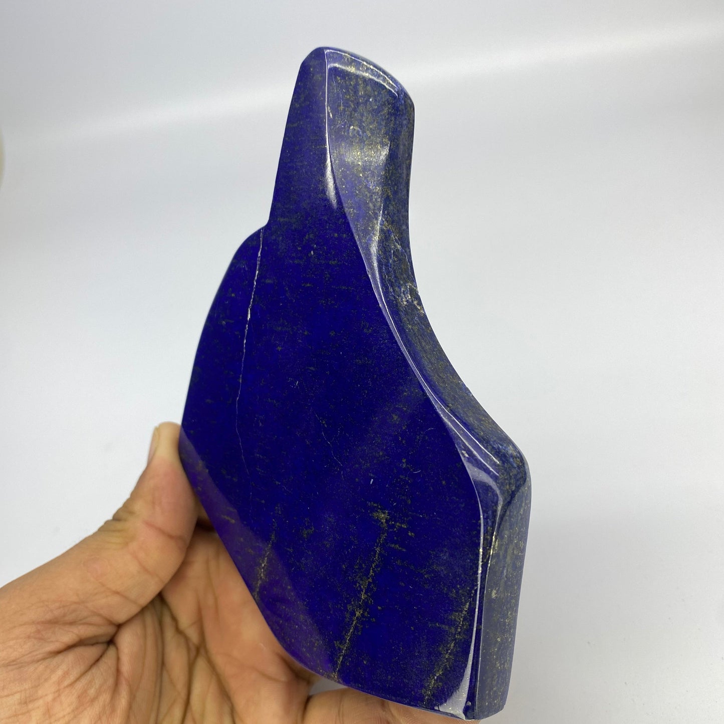 Lapis Lazuli, Lazurite, Afghanistan Minerals, 364g, Polished Gemstone, Royal Blue Lapis, Pyrite Inclusions, Freeform Lapis, Display Specimen